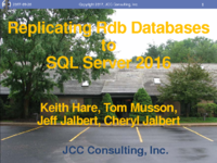 Replicating Rdb DB with JCC LML to SQL Server 2016 2017 09 24 t